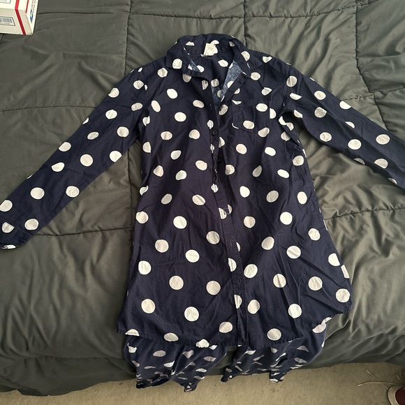 Sonoma Navy Polka Dot Pajama Set --Women's XS - Picture 2 of 7